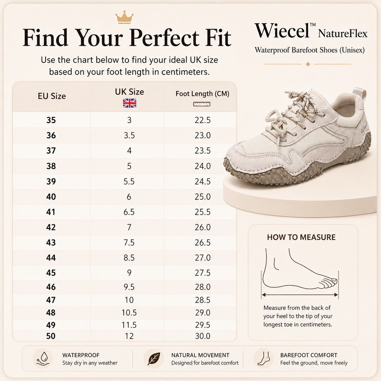 Wiecel™ NatureFlex | Waterproof Barefoot Shoes (Unisex) – Comfortable & Rainproof