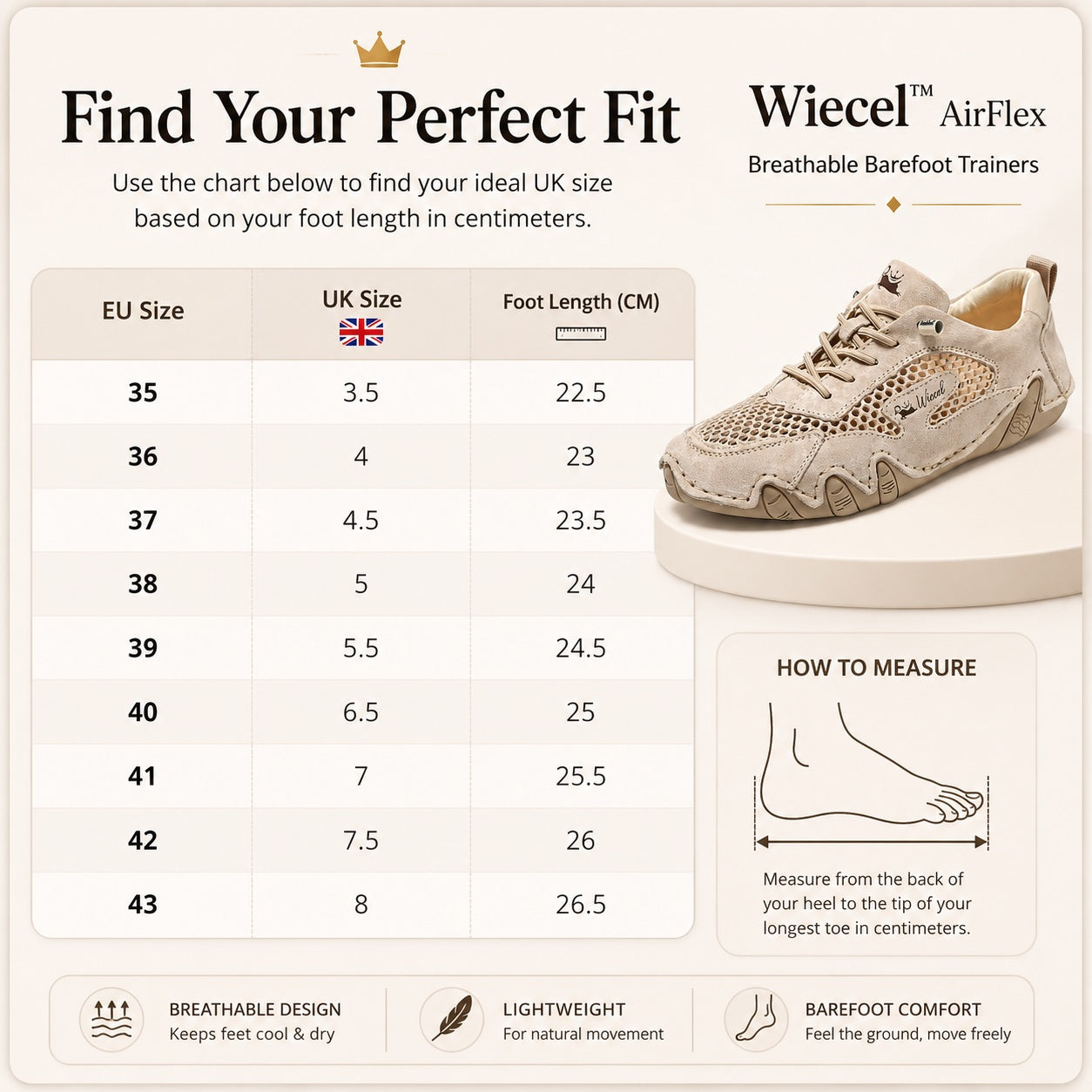 Wiecel™ AirFlex – Breathable Barefoot Trainers